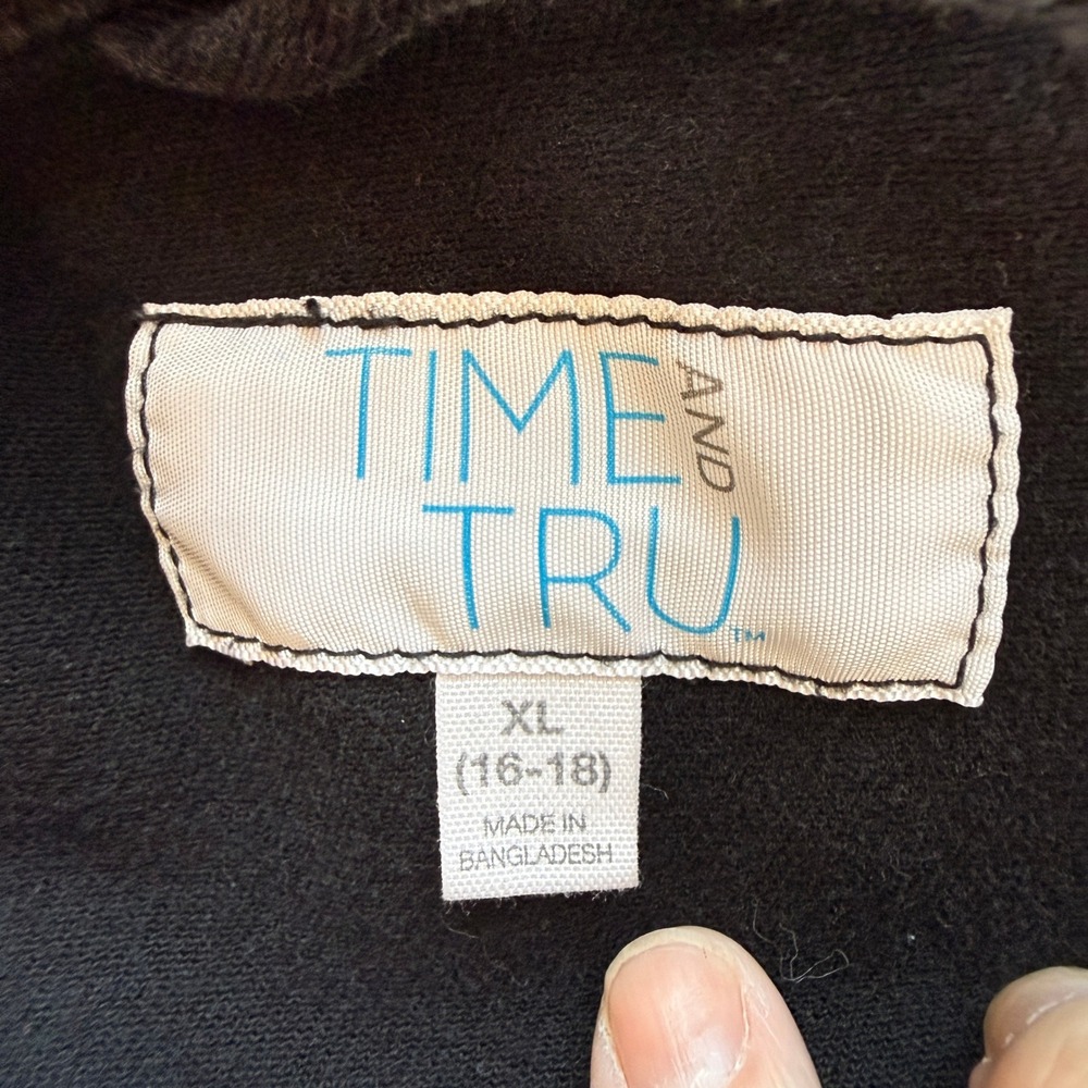 Time And Tru Women's Black Denim Jacket Size XL - Picture 3 of 4